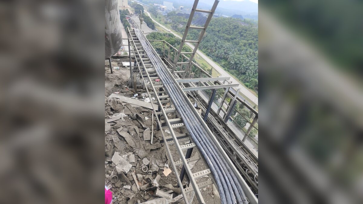 Cement plant cabling works