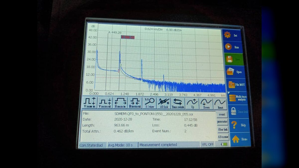 OTDR fiber certification